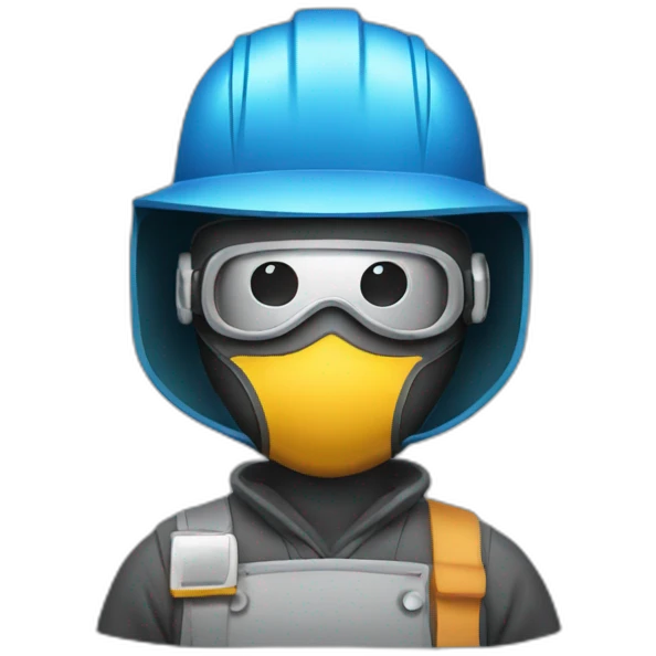 Masked welder emoji