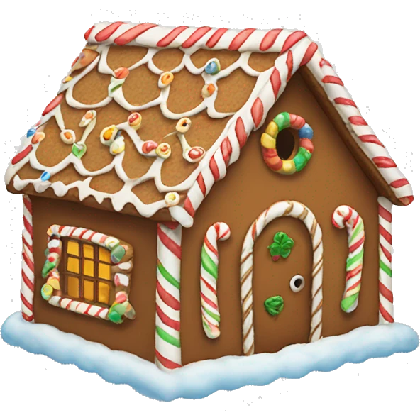 gingerbread house emoji