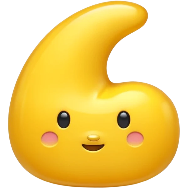 three-dimensional resin desktop icon, chunky and cute, yellow emoji
