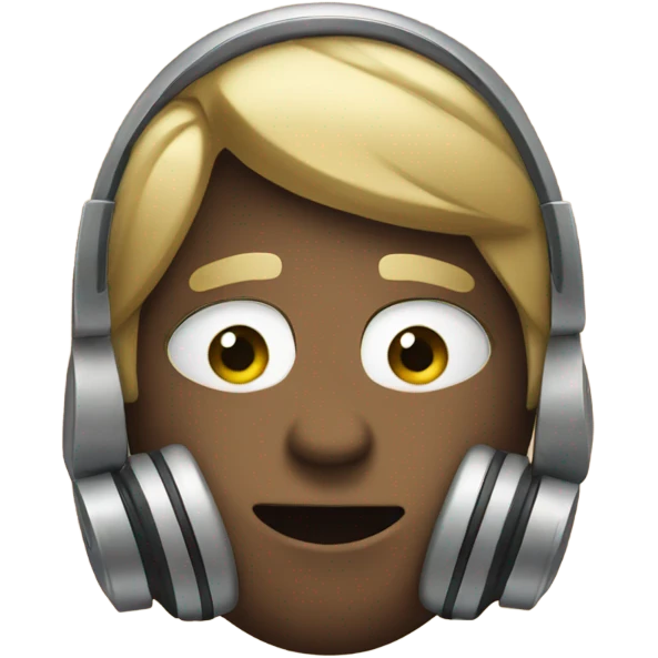 face with headphones nodding yes emoji