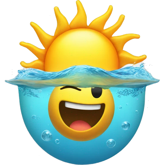 SWIMING SUN emoji
