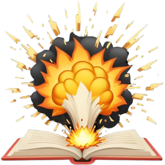 Exploding school emoji