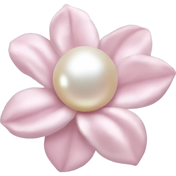 Pearl light pink flower emoji