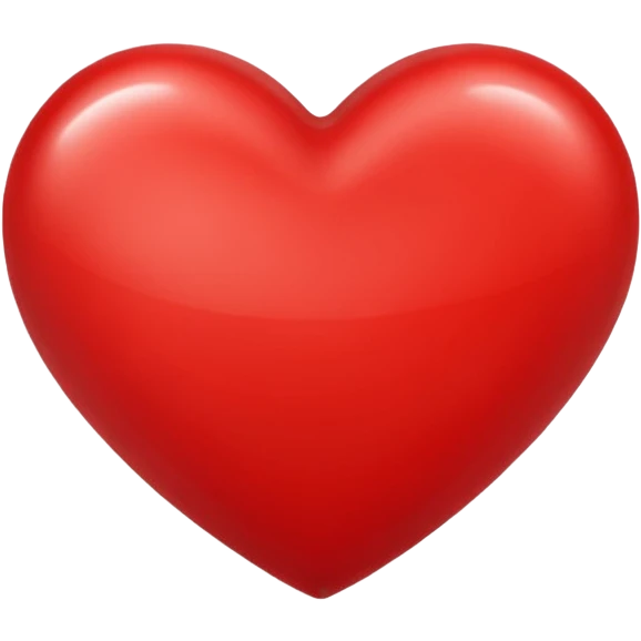 red heart emoji, glossy, classic emoji