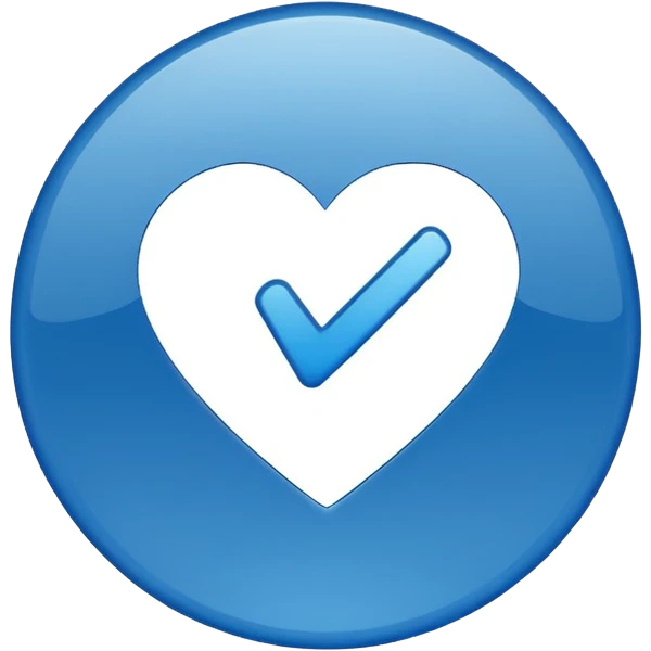 Verificación redondo azul  emoji