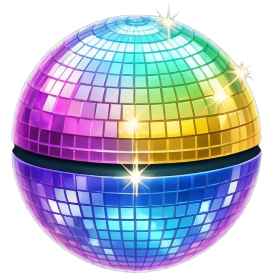 glitter ball party iPhone style emoji