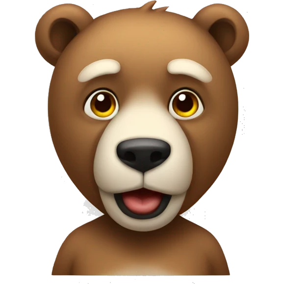 cara de oso indiferente emoji