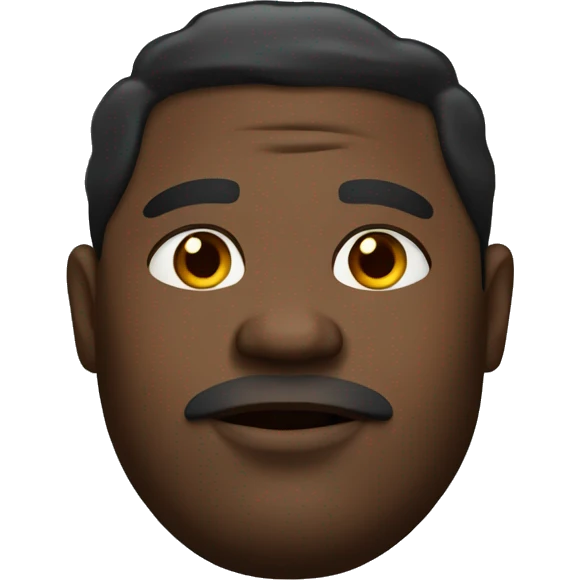 Fat black man emoji