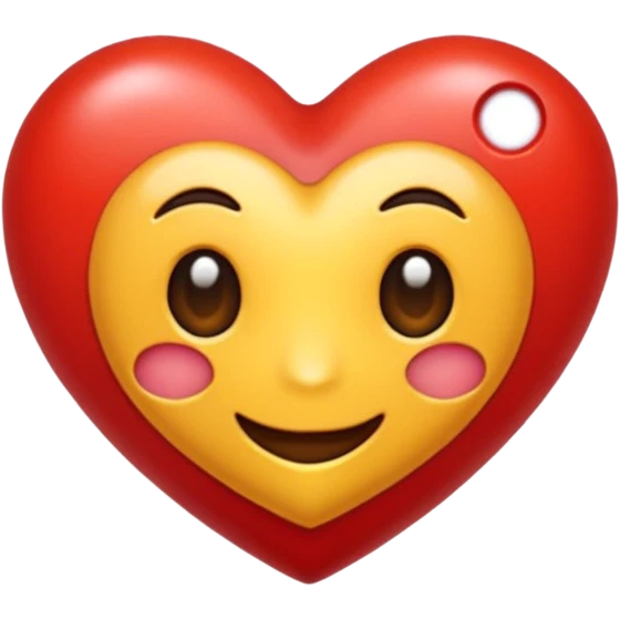 Um laço com coração emoji