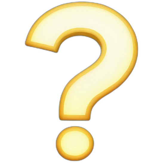 question mark with lights emoji