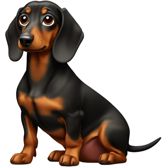 Dachshund pooping emoji