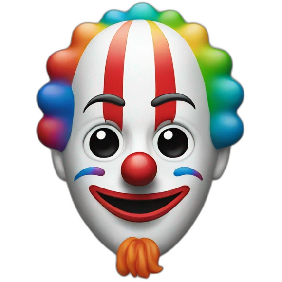 Cd with the colors of a clown emoji