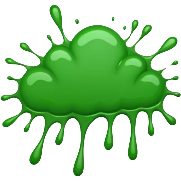 green paint splat emoji