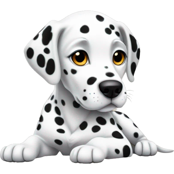 Dalmatian puppy laying emoji