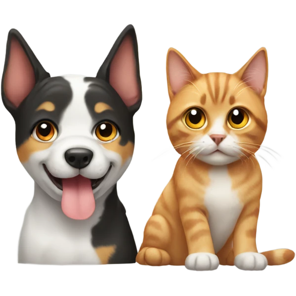 Dog and cat emoji