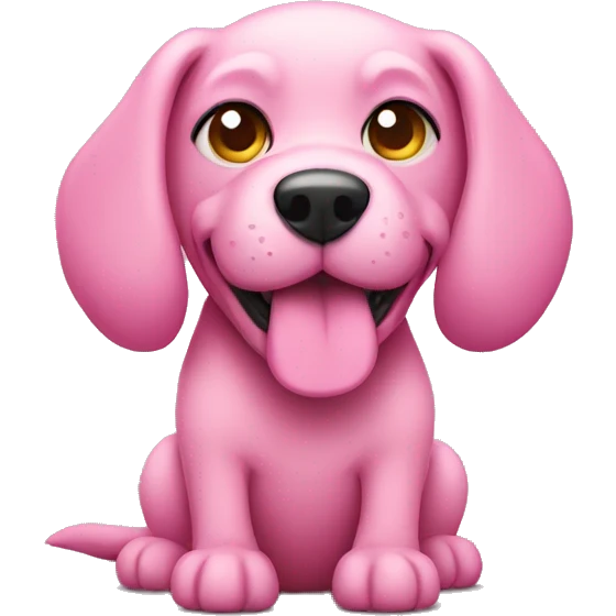 Pink dog emoji