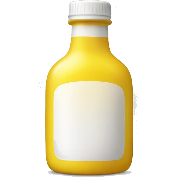 Yellow and white bottle  emoji