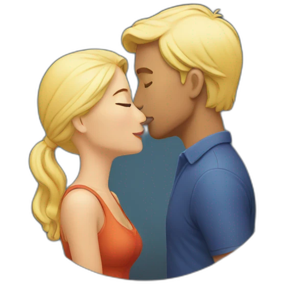 couple kissing emoji