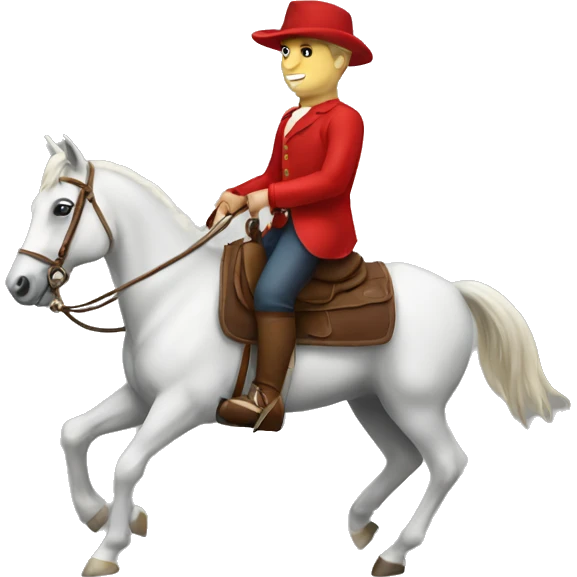man on horse in red  emoji