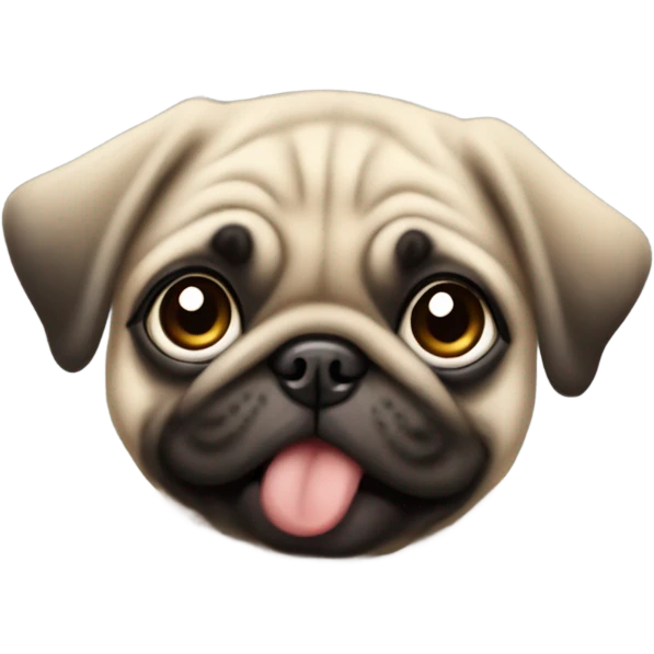 a baby girl pug emoji