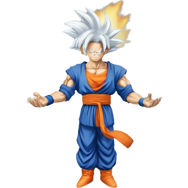 Goku holding a spirit bomb emoji