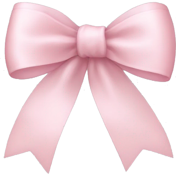 light pink ribbon bow emoji