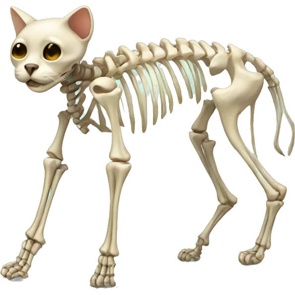cat skeleton emoji