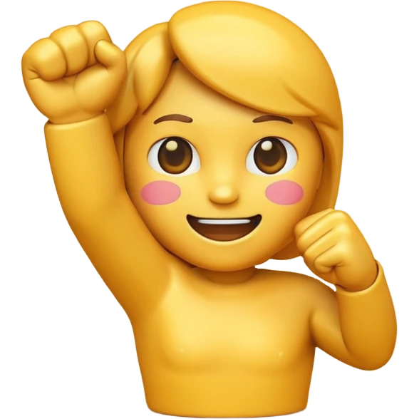 Emoji with fist in the air emoji