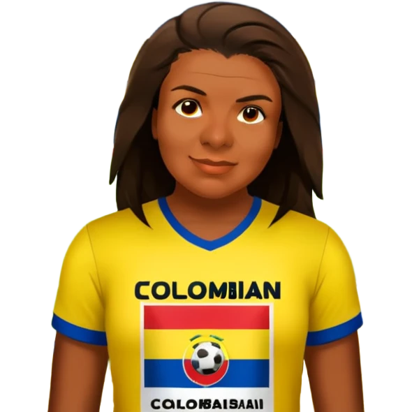 Person in a Colombian soccer stadium with a Colombian team tshirt  emoji