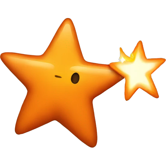 Orange Shooting star emoji