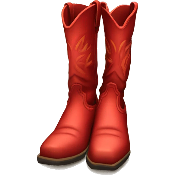 red cowboy boots emoji