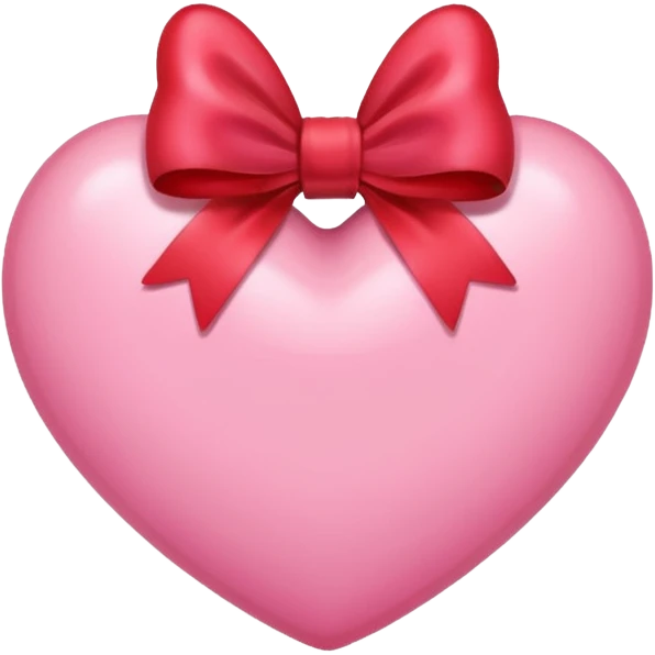 A pink heart with bow emoji