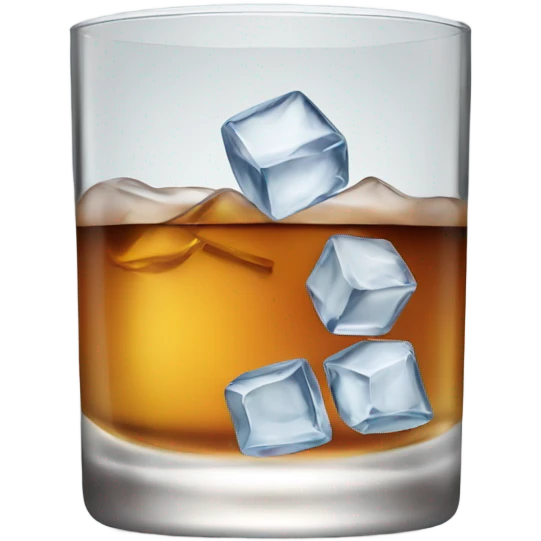 glass with whiskey and ice emoji