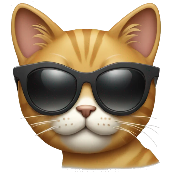 Cat with sunglasses emoji