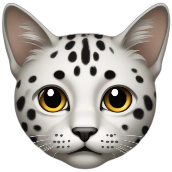Bland cat with black spots on body and face emoji