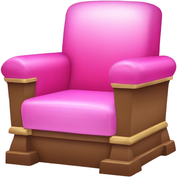 Pink ombre electric chair with glitter emoji