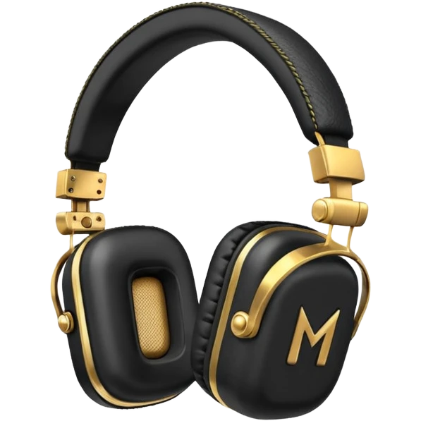 Icon of headphones with square ear pads in the Marshall style. emoji