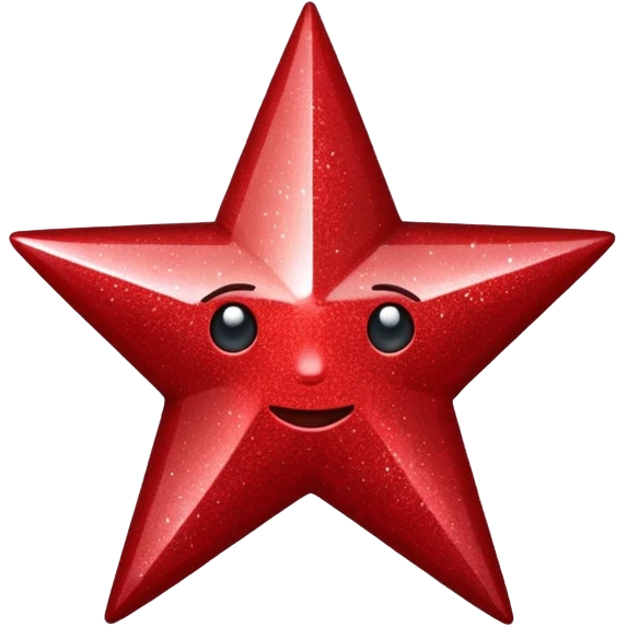 red glitter star  emoji
