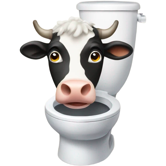 Cow using the toilet  emoji