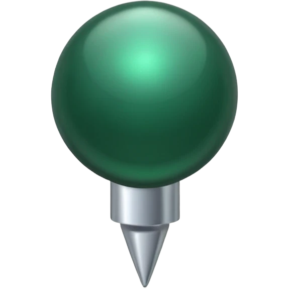 DARK GREEN pushpin emoji