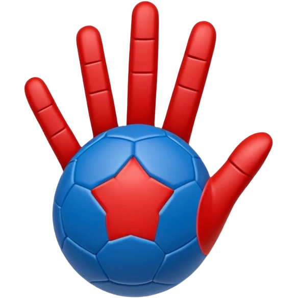 Finger football  in blue (#00A3E0) and red (#F9423A)  emoji