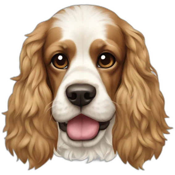 English punk cocker spaniel with a crest on his head emoji