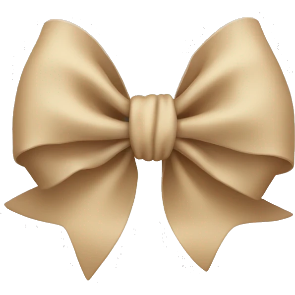 Beige bow emoji