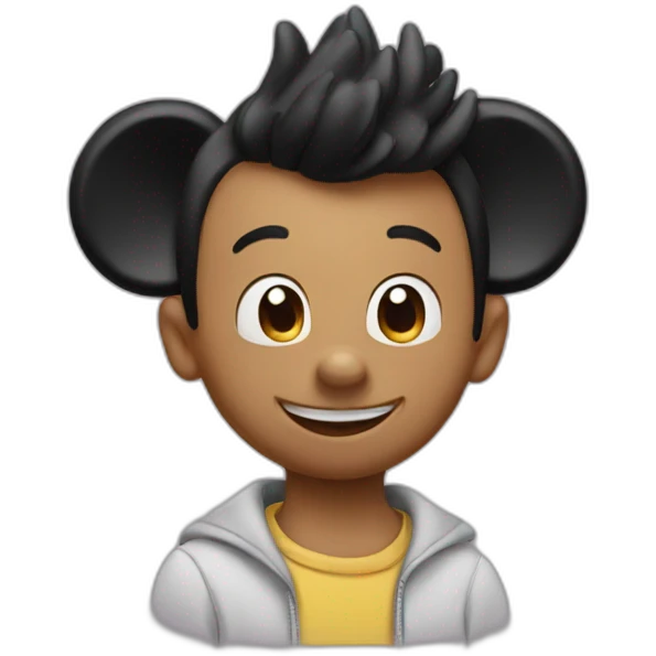 Mickey with classes emoji