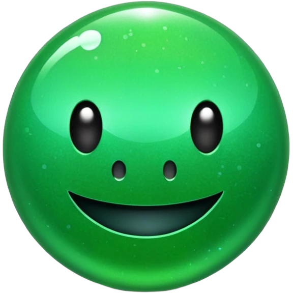 Glitter Green Pacman emoji
