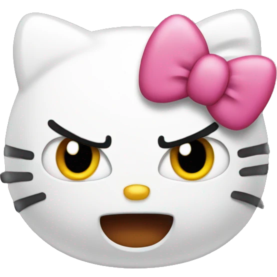 Angry hello kitty emoji