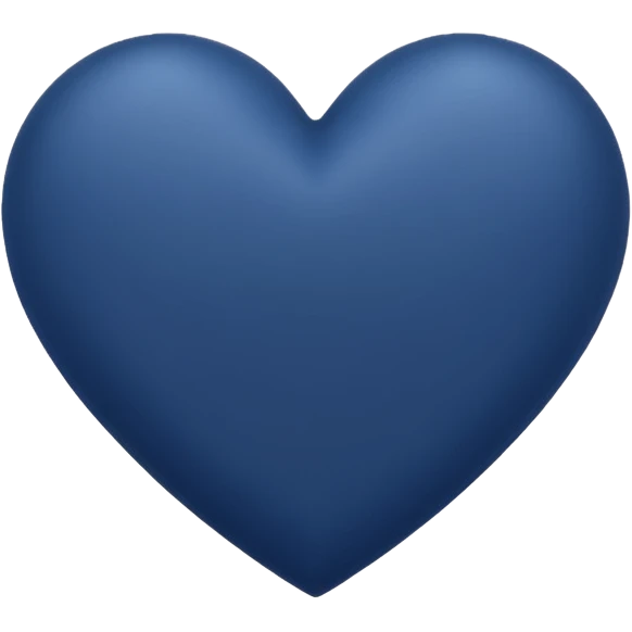 NAVY BLUE heart emoji, less reflective markings on top  emoji