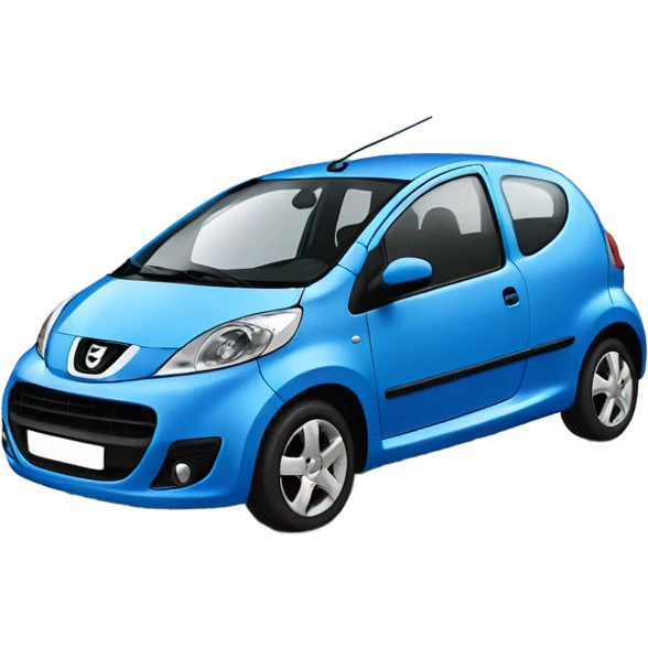 Blue Peugeot 107 emoji