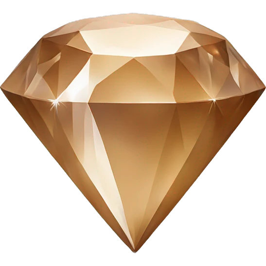 Light brown diamond shape with another diamond inside and an even smaller one inside  emoji