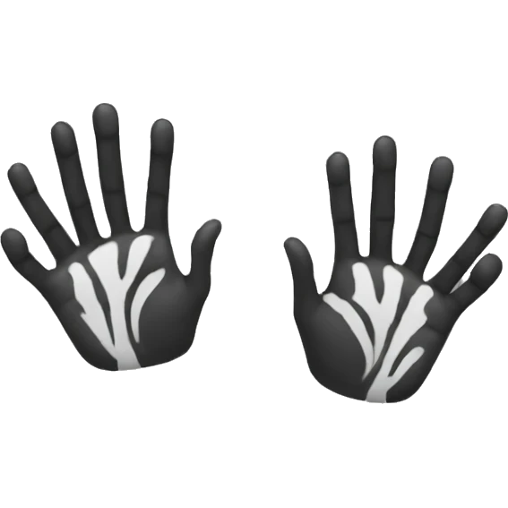 Black and white hands emoji